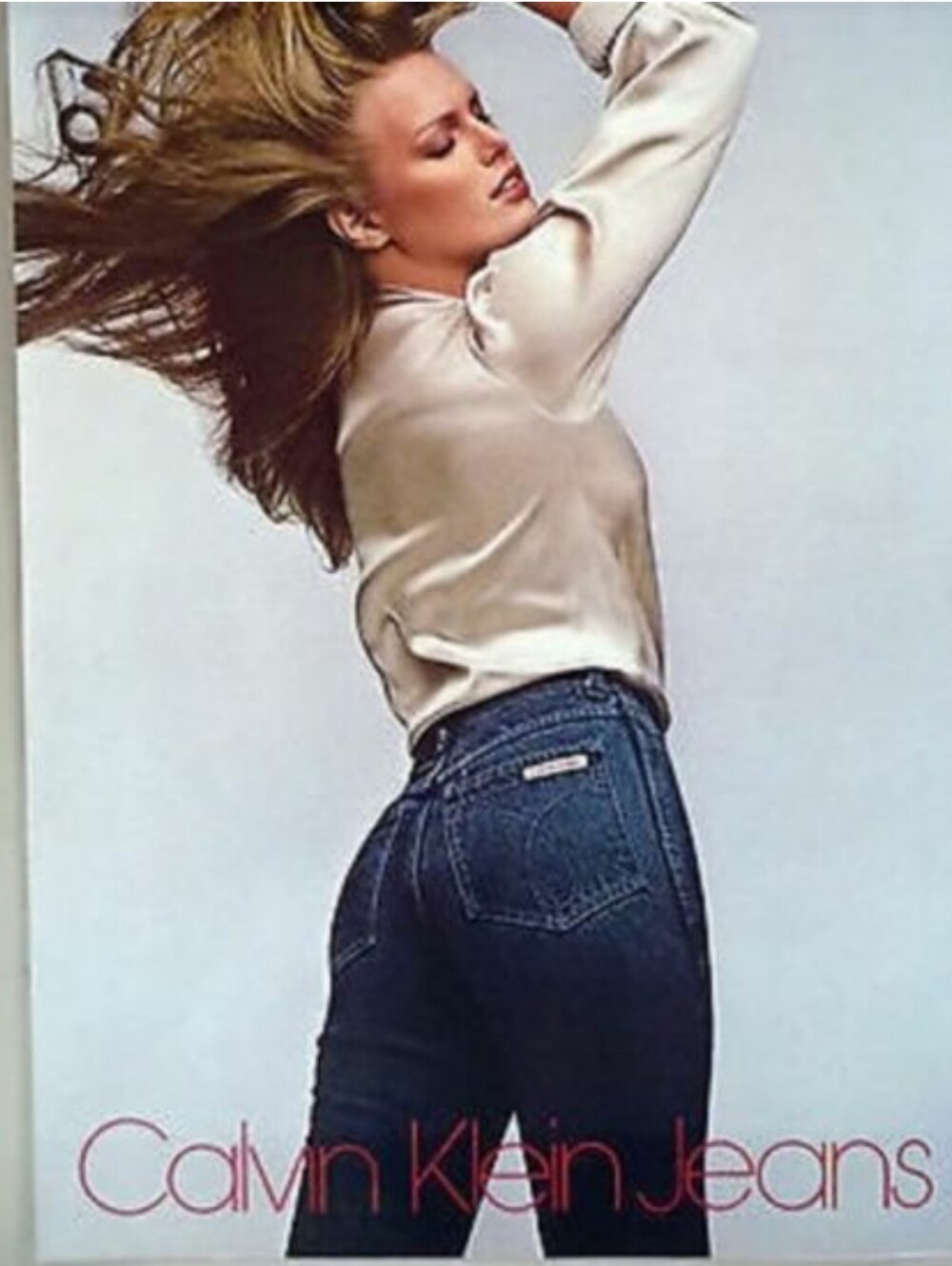 80s Calvin Klein The Full Fit Jeans Size 6 34" Dark Wash Boot Cut 100%Cotton USA